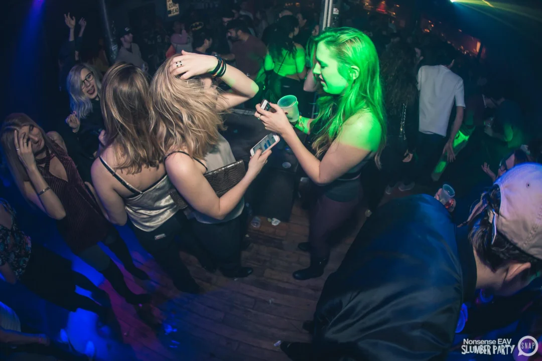 Nonsense EAV Slumber Party - 2/17/17.Pajamas! Onesies! Dancing! Atlanta's nicest people! Dance Bunny! The DJ was Kimber! 3rd Fridays at the Basement in East Atlanta!Photo by Oh Snap! Tag your friends!