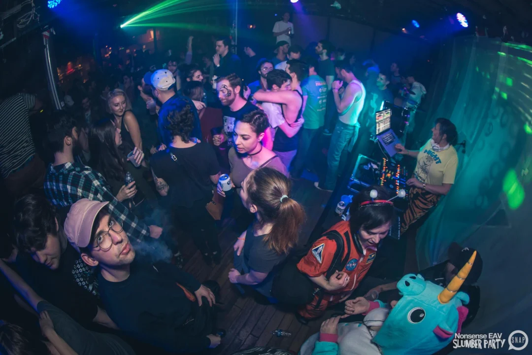Nonsense EAV Slumber Party - 2/17/17.Pajamas! Onesies! Dancing! Atlanta's nicest people! Dance Bunny! The DJ was Kimber! 3rd Fridays at the Basement in East Atlanta!Photo by Oh Snap! Tag your friends!