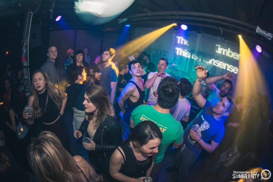 Nonsense EAV Slumber Party - 2/17/17.Pajamas! Onesies! Dancing! Atlanta's nicest people! Dance Bunny! The DJ was Kimber! 3rd Fridays at the Basement in East Atlanta!Photo by Oh Snap! Tag your friends!