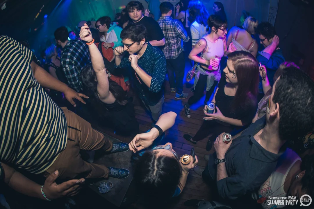 Nonsense EAV Slumber Party - 2/17/17.Pajamas! Onesies! Dancing! Atlanta's nicest people! Dance Bunny! The DJ was Kimber! 3rd Fridays at the Basement in East Atlanta!Photo by Oh Snap! Tag your friends!