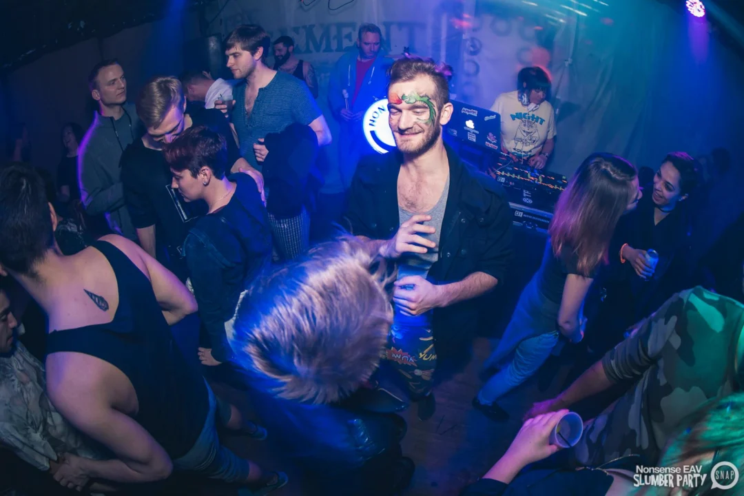 Nonsense EAV Slumber Party - 2/17/17.Pajamas! Onesies! Dancing! Atlanta's nicest people! Dance Bunny! The DJ was Kimber! 3rd Fridays at the Basement in East Atlanta!Photo by Oh Snap! Tag your friends!