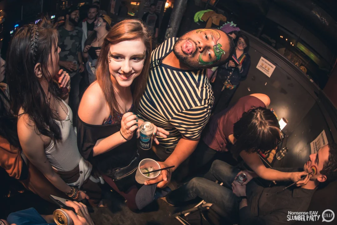 Nonsense EAV Slumber Party - 2/17/17.Pajamas! Onesies! Dancing! Atlanta's nicest people! Dance Bunny! The DJ was Kimber! 3rd Fridays at the Basement in East Atlanta!Photo by Oh Snap! Tag your friends!