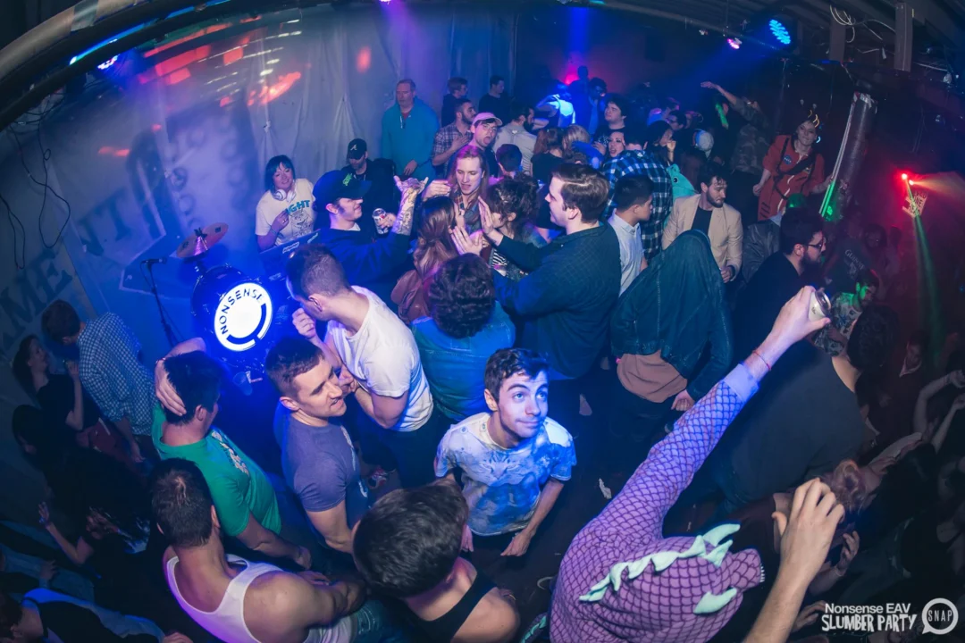 Nonsense EAV Slumber Party - 2/17/17.Pajamas! Onesies! Dancing! Atlanta's nicest people! Dance Bunny! The DJ was Kimber! 3rd Fridays at the Basement in East Atlanta!Photo by Oh Snap! Tag your friends!