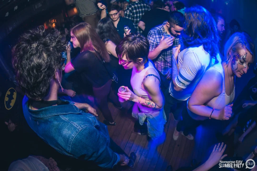Nonsense EAV Slumber Party - 2/17/17.Pajamas! Onesies! Dancing! Atlanta's nicest people! Dance Bunny! The DJ was Kimber! 3rd Fridays at the Basement in East Atlanta!Photo by Oh Snap! Tag your friends!