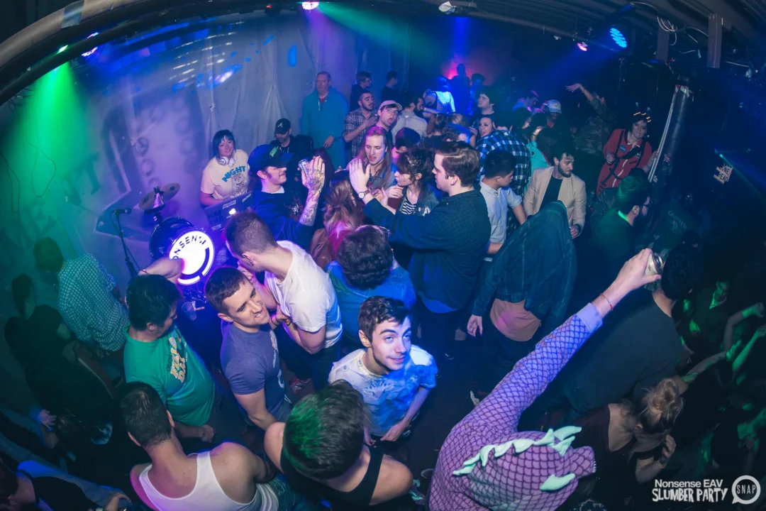 Nonsense EAV Slumber Party - 2/17/17.Pajamas! Onesies! Dancing! Atlanta's nicest people! Dance Bunny! The DJ was Kimber! 3rd Fridays at the Basement in East Atlanta!Photo by Oh Snap! Tag your friends!