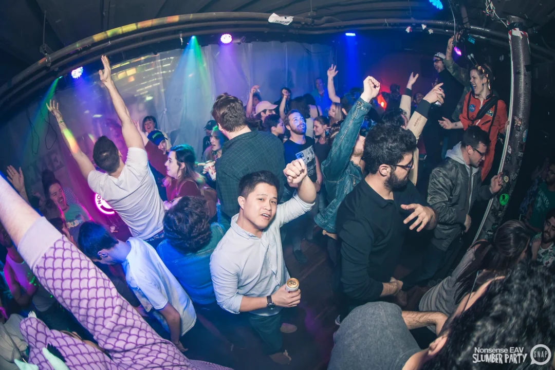 Nonsense EAV Slumber Party - 2/17/17.Pajamas! Onesies! Dancing! Atlanta's nicest people! Dance Bunny! The DJ was Kimber! 3rd Fridays at the Basement in East Atlanta!Photo by Oh Snap! Tag your friends!