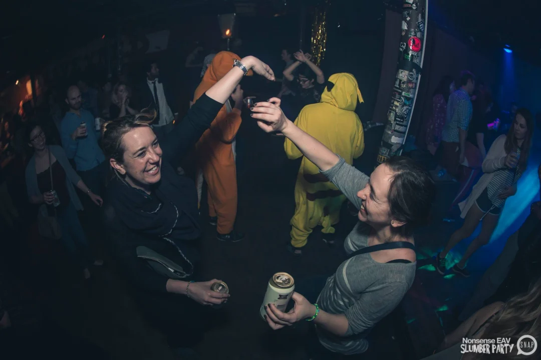 Nonsense EAV Slumber Party - 2/17/17.Pajamas! Onesies! Dancing! Atlanta's nicest people! Dance Bunny! The DJ was Kimber! 3rd Fridays at the Basement in East Atlanta!Photo by Oh Snap! Tag your friends!
