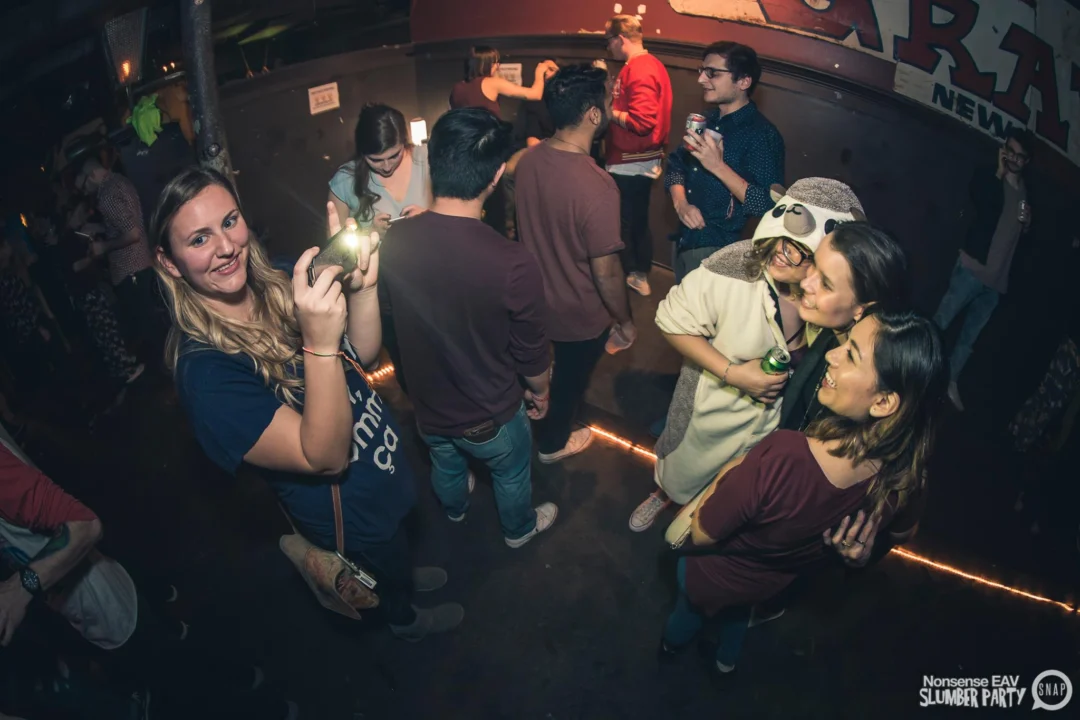 Nonsense EAV Slumber Party - 2/17/17.Pajamas! Onesies! Dancing! Atlanta's nicest people! Dance Bunny! The DJ was Kimber! 3rd Fridays at the Basement in East Atlanta!Photo by Oh Snap! Tag your friends!