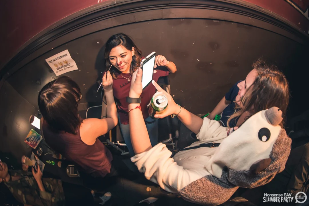 Nonsense EAV Slumber Party - 2/17/17.Pajamas! Onesies! Dancing! Atlanta's nicest people! Dance Bunny! The DJ was Kimber! 3rd Fridays at the Basement in East Atlanta!Photo by Oh Snap! Tag your friends!