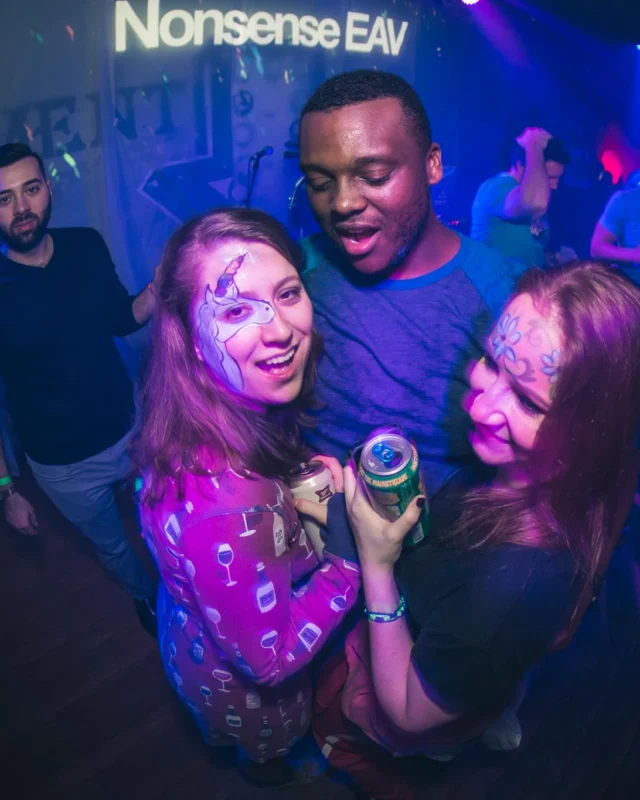 Nonsense EAV Slumber Party - 2/17/17.Pajamas! Onesies! Dancing! Atlanta's nicest people! Dance Bunny! The DJ was Kimber! 3rd Fridays at the Basement in East Atlanta!Photo by Oh Snap! Tag your friends!