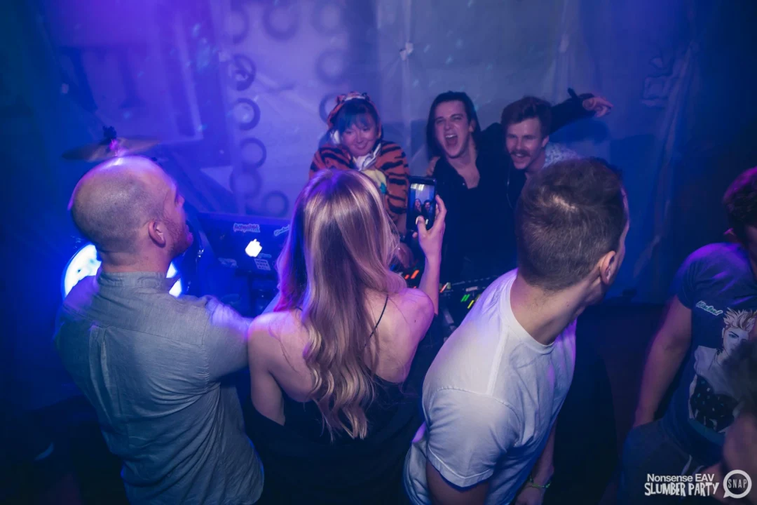 Nonsense EAV Slumber Party - 2/17/17.Pajamas! Onesies! Dancing! Atlanta's nicest people! Dance Bunny! The DJ was Kimber! 3rd Fridays at the Basement in East Atlanta!Photo by Oh Snap! Tag your friends!