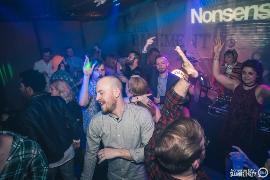 Nonsense EAV Slumber Party - 2/17/17.Pajamas! Onesies! Dancing! Atlanta's nicest people! Dance Bunny! The DJ was Kimber! 3rd Fridays at the Basement in East Atlanta!Photo by Oh Snap! Tag your friends!