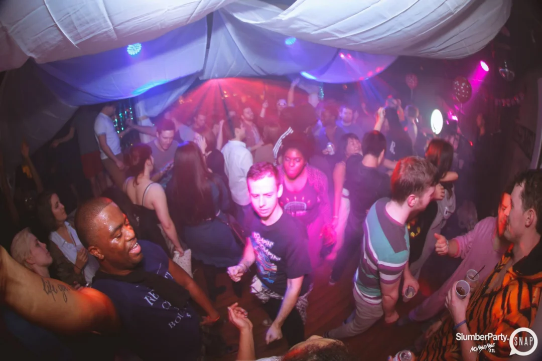 Nonsense EAV: SlumberPartyAtlanta put its jammies on and got ridiculous with us! Tag yourselves! 3rd Friday of every month. A new theme every month. "Atlanta's most ridiculous dance party" #nonsenseatlPhoto by Oh Snap Kid.