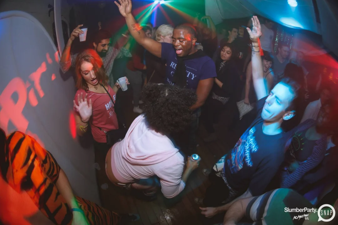 Nonsense EAV: SlumberPartyAtlanta put its jammies on and got ridiculous with us! Tag yourselves! 3rd Friday of every month. A new theme every month. "Atlanta's most ridiculous dance party" #nonsenseatlPhoto by Oh Snap Kid.