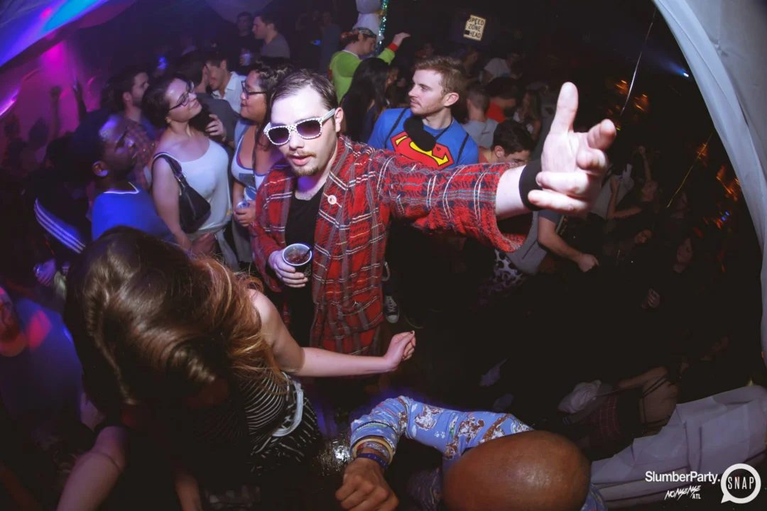 Nonsense EAV: SlumberPartyAtlanta put its jammies on and got ridiculous with us! Tag yourselves! 3rd Friday of every month. A new theme every month. "Atlanta's most ridiculous dance party" #nonsenseatlPhoto by Oh Snap Kid.