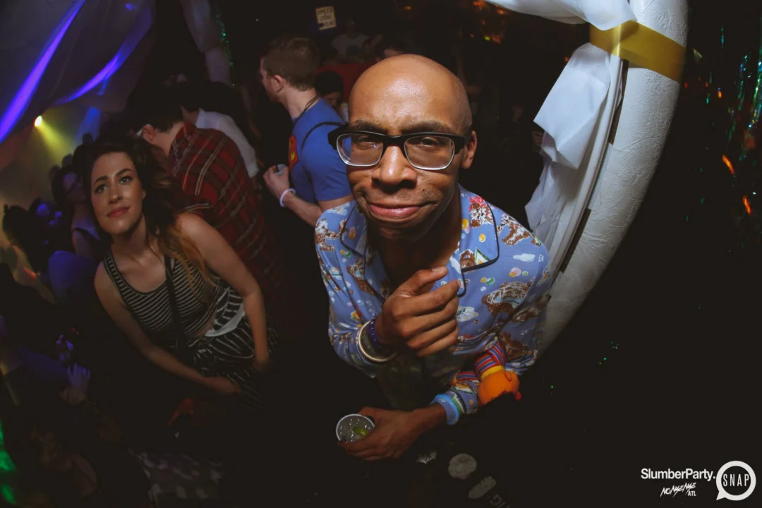 Nonsense EAV: SlumberPartyAtlanta put its jammies on and got ridiculous with us! Tag yourselves! 3rd Friday of every month. A new theme every month. "Atlanta's most ridiculous dance party" #nonsenseatlPhoto by Oh Snap Kid.