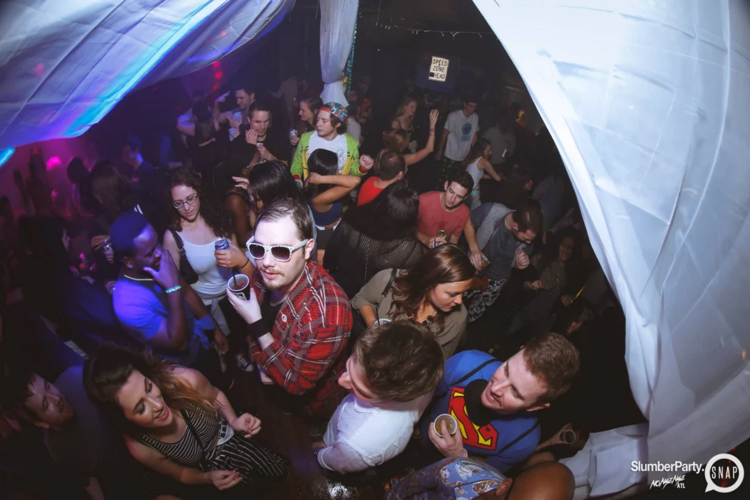 Nonsense EAV: SlumberPartyAtlanta put its jammies on and got ridiculous with us! Tag yourselves! 3rd Friday of every month. A new theme every month. "Atlanta's most ridiculous dance party" #nonsenseatlPhoto by Oh Snap Kid.
