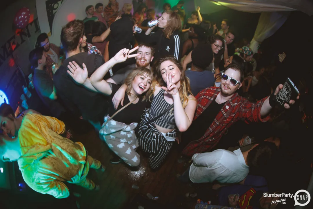 Nonsense EAV: SlumberPartyAtlanta put its jammies on and got ridiculous with us! Tag yourselves! 3rd Friday of every month. A new theme every month. "Atlanta's most ridiculous dance party" #nonsenseatlPhoto by Oh Snap Kid.
