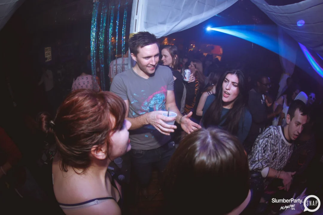 Nonsense EAV: SlumberPartyAtlanta put its jammies on and got ridiculous with us! Tag yourselves! 3rd Friday of every month. A new theme every month. "Atlanta's most ridiculous dance party" #nonsenseatlPhoto by Oh Snap Kid.