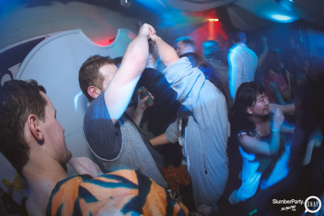 Nonsense EAV: SlumberPartyAtlanta put its jammies on and got ridiculous with us! Tag yourselves! 3rd Friday of every month. A new theme every month. "Atlanta's most ridiculous dance party" #nonsenseatlPhoto by Oh Snap Kid.