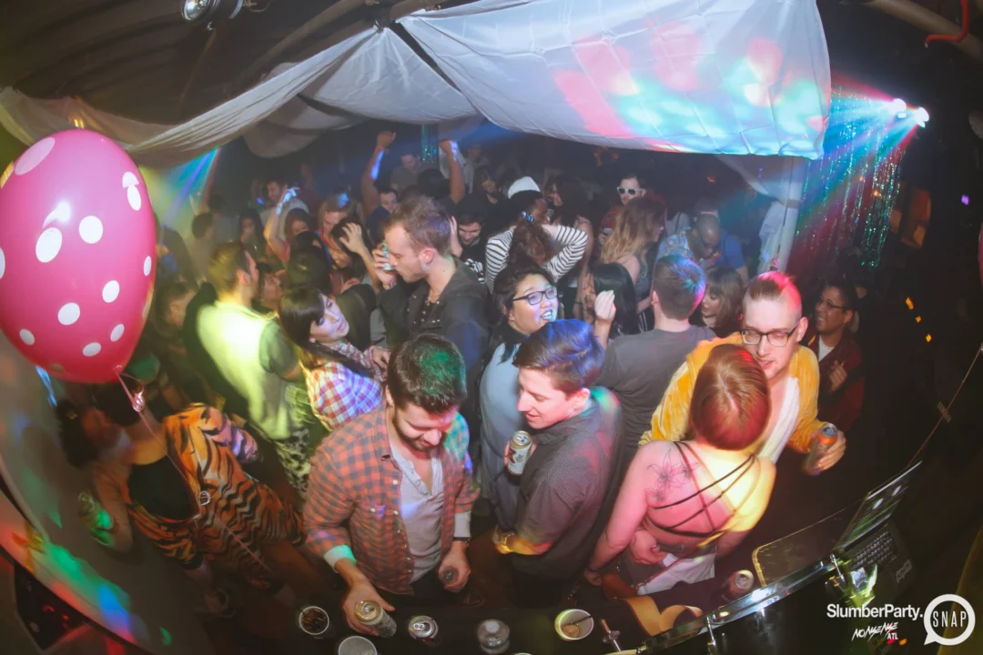 Nonsense EAV: SlumberPartyAtlanta put its jammies on and got ridiculous with us! Tag yourselves! 3rd Friday of every month. A new theme every month. "Atlanta's most ridiculous dance party" #nonsenseatlPhoto by Oh Snap Kid.