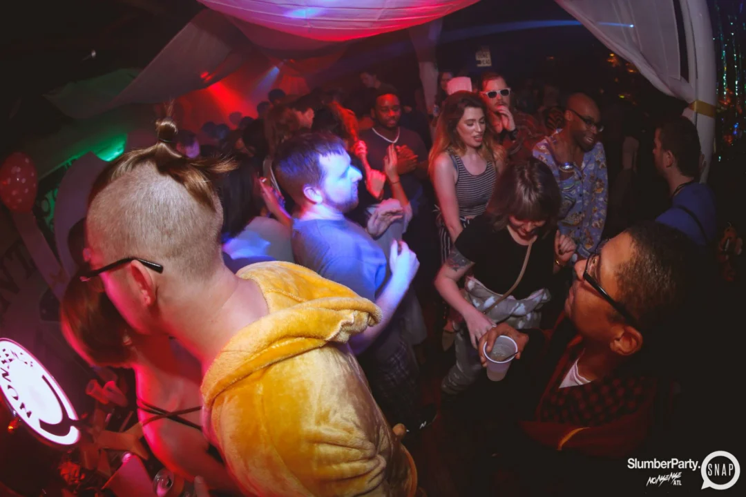 Nonsense EAV: SlumberPartyAtlanta put its jammies on and got ridiculous with us! Tag yourselves! 3rd Friday of every month. A new theme every month. "Atlanta's most ridiculous dance party" #nonsenseatlPhoto by Oh Snap Kid.