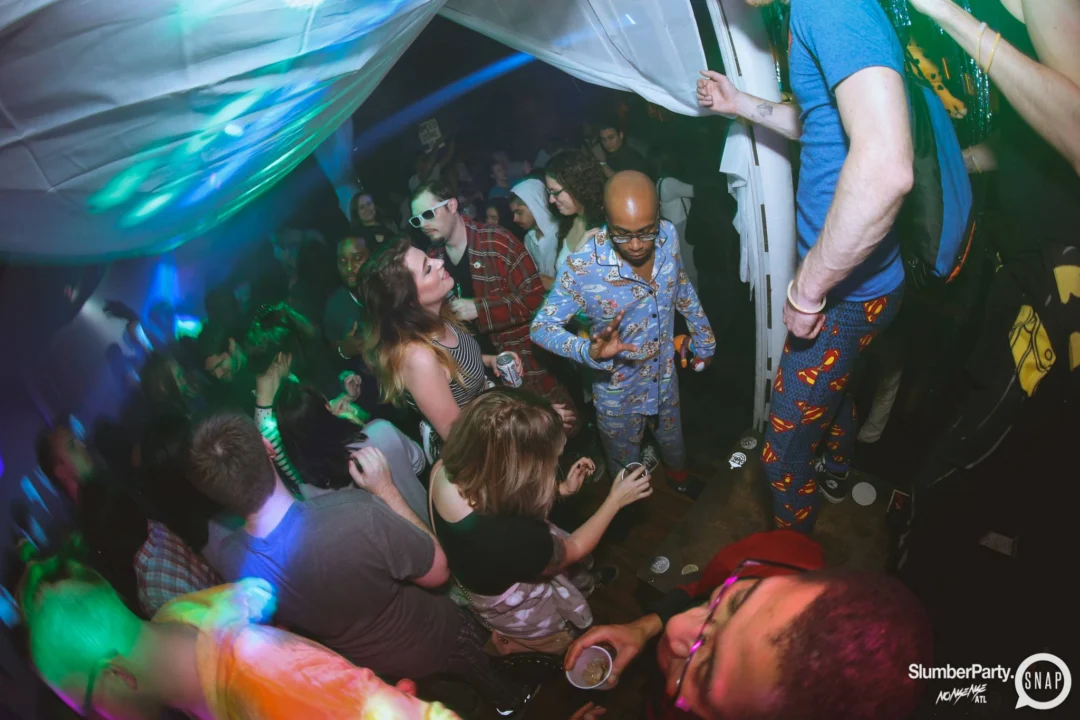 Nonsense EAV: SlumberPartyAtlanta put its jammies on and got ridiculous with us! Tag yourselves! 3rd Friday of every month. A new theme every month. "Atlanta's most ridiculous dance party" #nonsenseatlPhoto by Oh Snap Kid.
