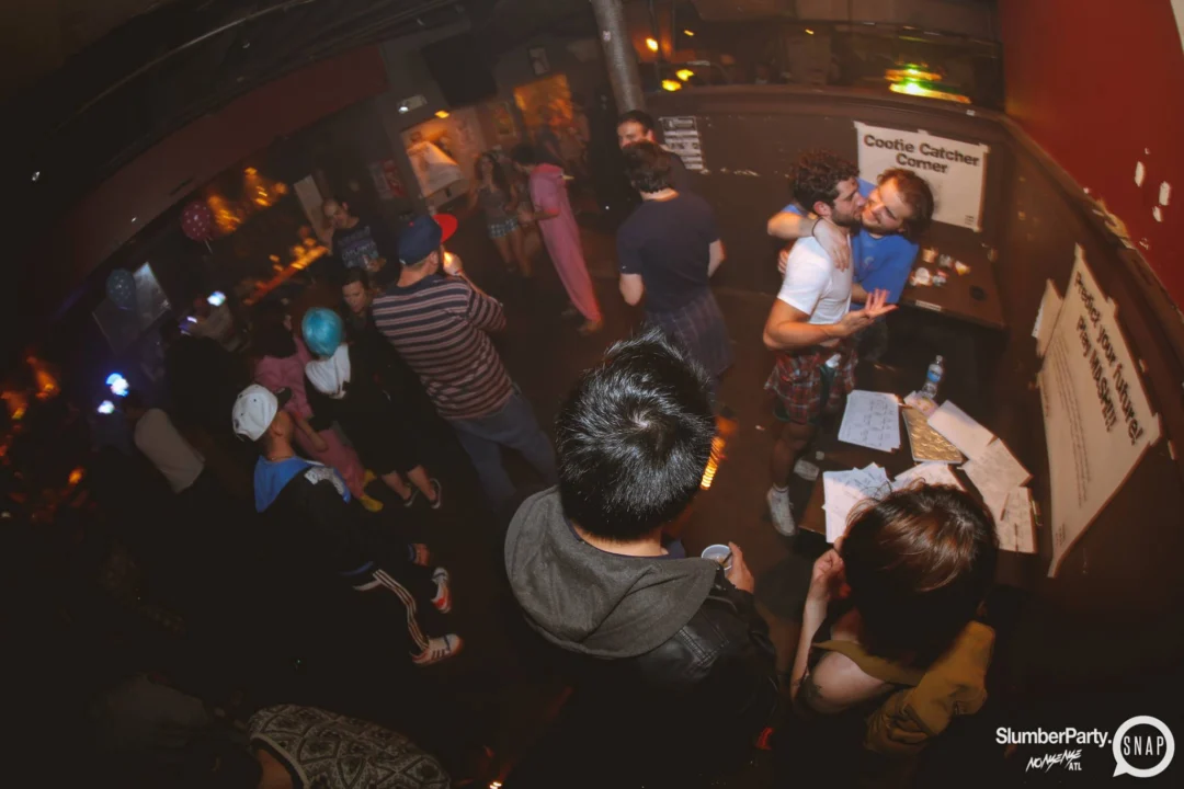 Nonsense EAV: SlumberPartyAtlanta put its jammies on and got ridiculous with us! Tag yourselves! 3rd Friday of every month. A new theme every month. "Atlanta's most ridiculous dance party" #nonsenseatlPhoto by Oh Snap Kid.