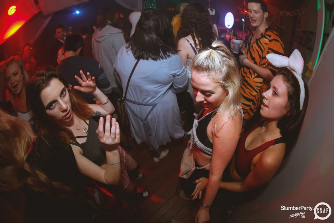 Nonsense EAV: SlumberPartyAtlanta put its jammies on and got ridiculous with us! Tag yourselves! 3rd Friday of every month. A new theme every month. "Atlanta's most ridiculous dance party" #nonsenseatlPhoto by Oh Snap Kid.
