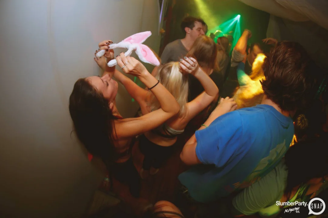 Nonsense EAV: SlumberPartyAtlanta put its jammies on and got ridiculous with us! Tag yourselves! 3rd Friday of every month. A new theme every month. "Atlanta's most ridiculous dance party" #nonsenseatlPhoto by Oh Snap Kid.