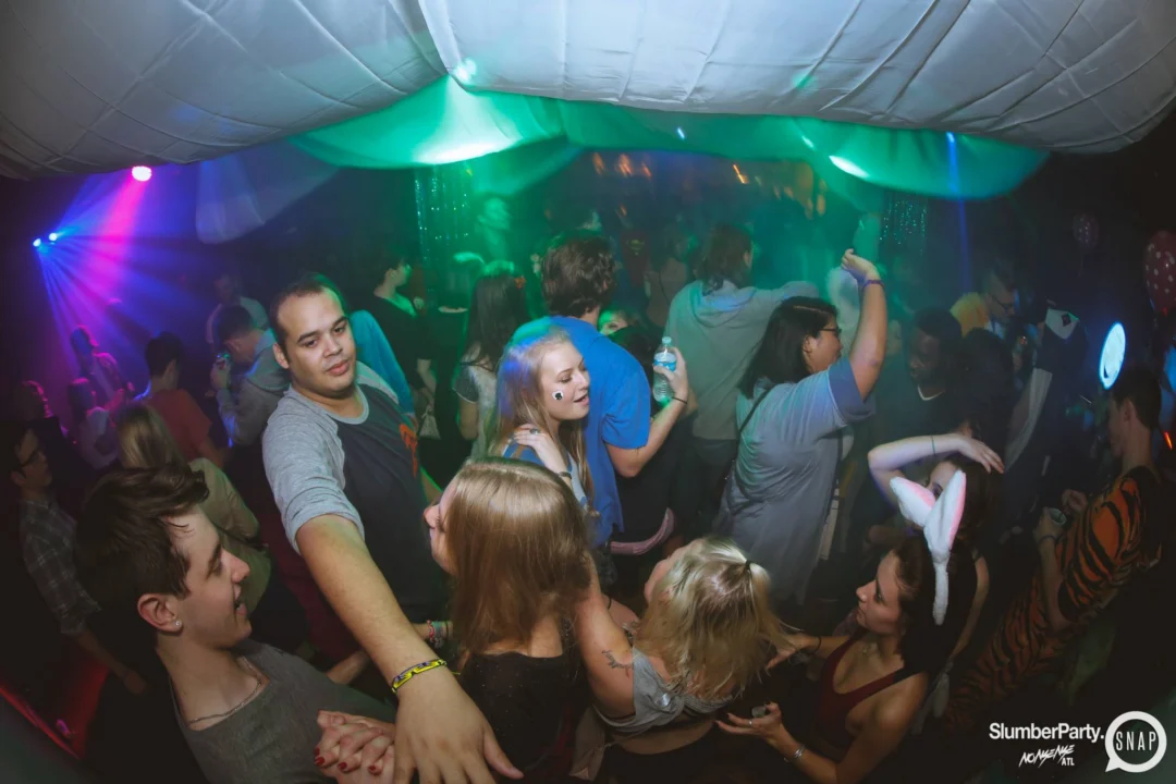 Nonsense EAV: SlumberPartyAtlanta put its jammies on and got ridiculous with us! Tag yourselves! 3rd Friday of every month. A new theme every month. "Atlanta's most ridiculous dance party" #nonsenseatlPhoto by Oh Snap Kid.