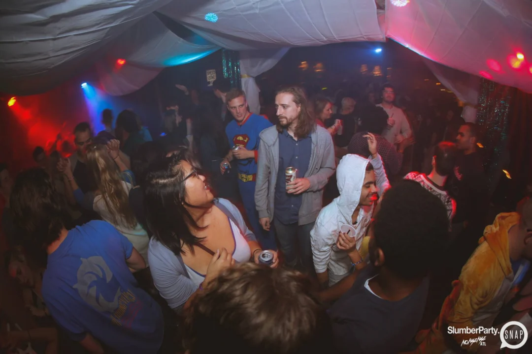 Nonsense EAV: SlumberPartyAtlanta put its jammies on and got ridiculous with us! Tag yourselves! 3rd Friday of every month. A new theme every month. "Atlanta's most ridiculous dance party" #nonsenseatlPhoto by Oh Snap Kid.