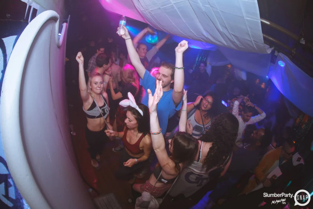 Nonsense EAV: SlumberPartyAtlanta put its jammies on and got ridiculous with us! Tag yourselves! 3rd Friday of every month. A new theme every month. "Atlanta's most ridiculous dance party" #nonsenseatlPhoto by Oh Snap Kid.