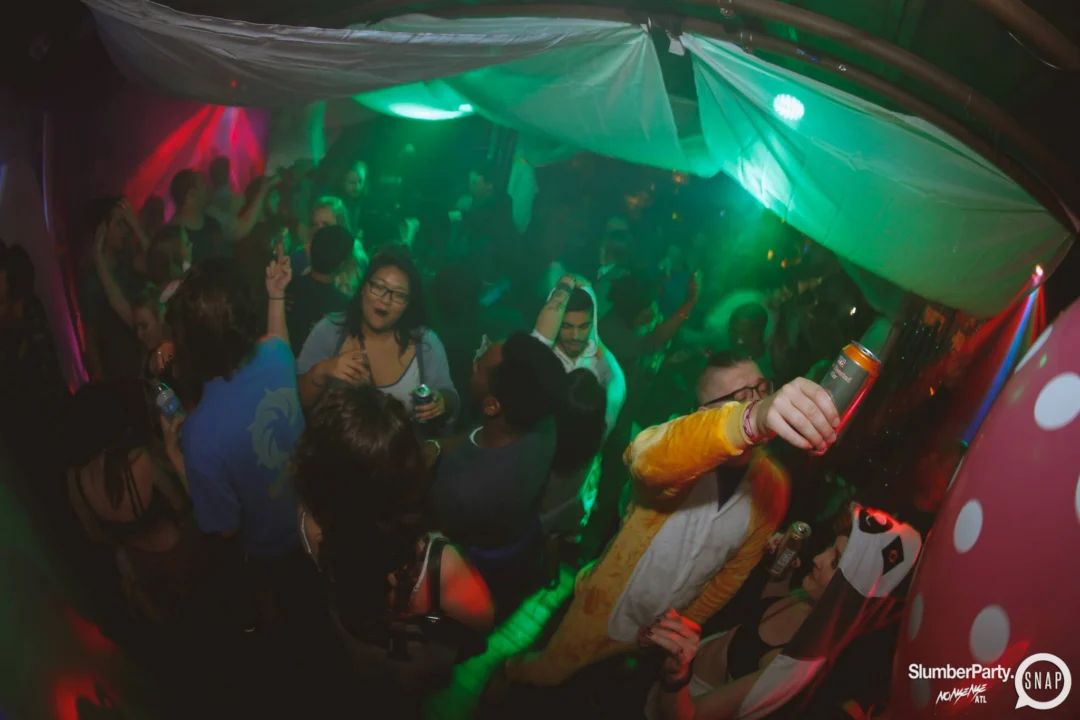 Nonsense EAV: SlumberPartyAtlanta put its jammies on and got ridiculous with us! Tag yourselves! 3rd Friday of every month. A new theme every month. "Atlanta's most ridiculous dance party" #nonsenseatlPhoto by Oh Snap Kid.