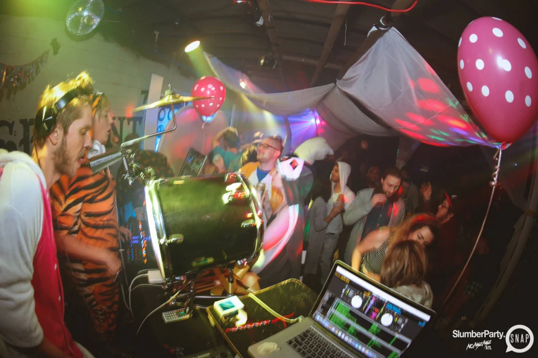 Nonsense EAV: SlumberPartyAtlanta put its jammies on and got ridiculous with us! Tag yourselves! 3rd Friday of every month. A new theme every month. "Atlanta's most ridiculous dance party" #nonsenseatlPhoto by Oh Snap Kid.