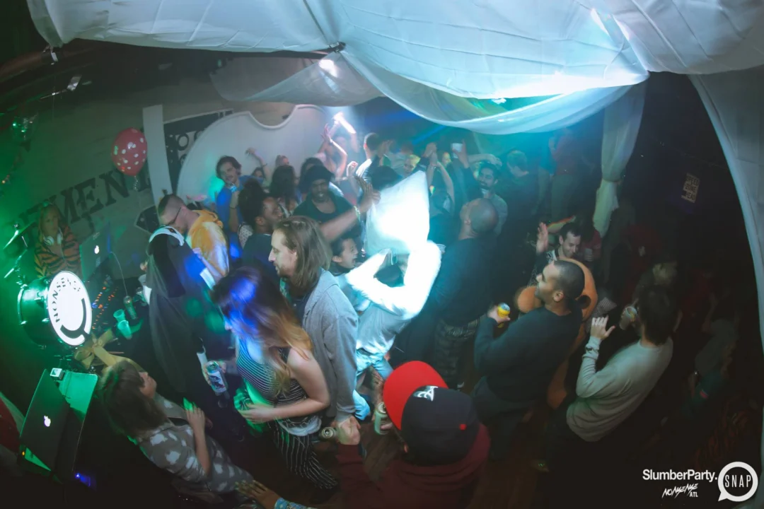 Nonsense EAV: SlumberPartyAtlanta put its jammies on and got ridiculous with us! Tag yourselves! 3rd Friday of every month. A new theme every month. "Atlanta's most ridiculous dance party" #nonsenseatlPhoto by Oh Snap Kid.