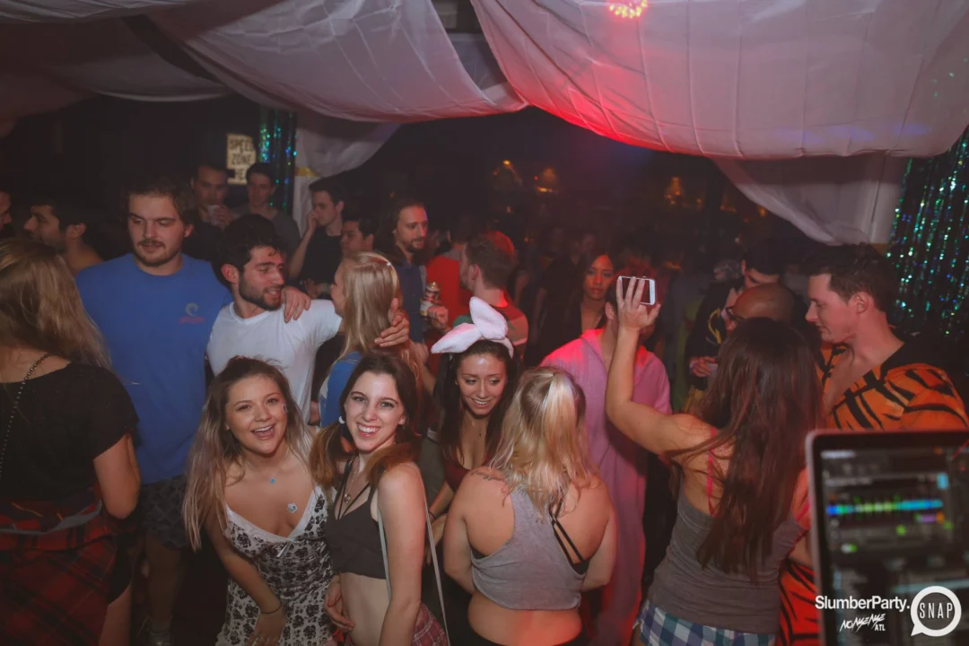 Nonsense EAV: SlumberPartyAtlanta put its jammies on and got ridiculous with us! Tag yourselves! 3rd Friday of every month. A new theme every month. "Atlanta's most ridiculous dance party" #nonsenseatlPhoto by Oh Snap Kid.