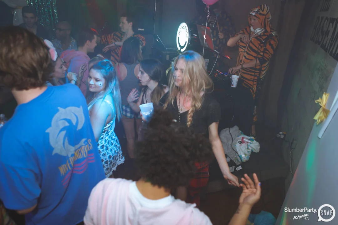 Nonsense EAV: SlumberPartyAtlanta put its jammies on and got ridiculous with us! Tag yourselves! 3rd Friday of every month. A new theme every month. "Atlanta's most ridiculous dance party" #nonsenseatlPhoto by Oh Snap Kid.