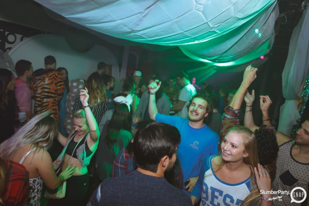 Nonsense EAV: SlumberPartyAtlanta put its jammies on and got ridiculous with us! Tag yourselves! 3rd Friday of every month. A new theme every month. "Atlanta's most ridiculous dance party" #nonsenseatlPhoto by Oh Snap Kid.