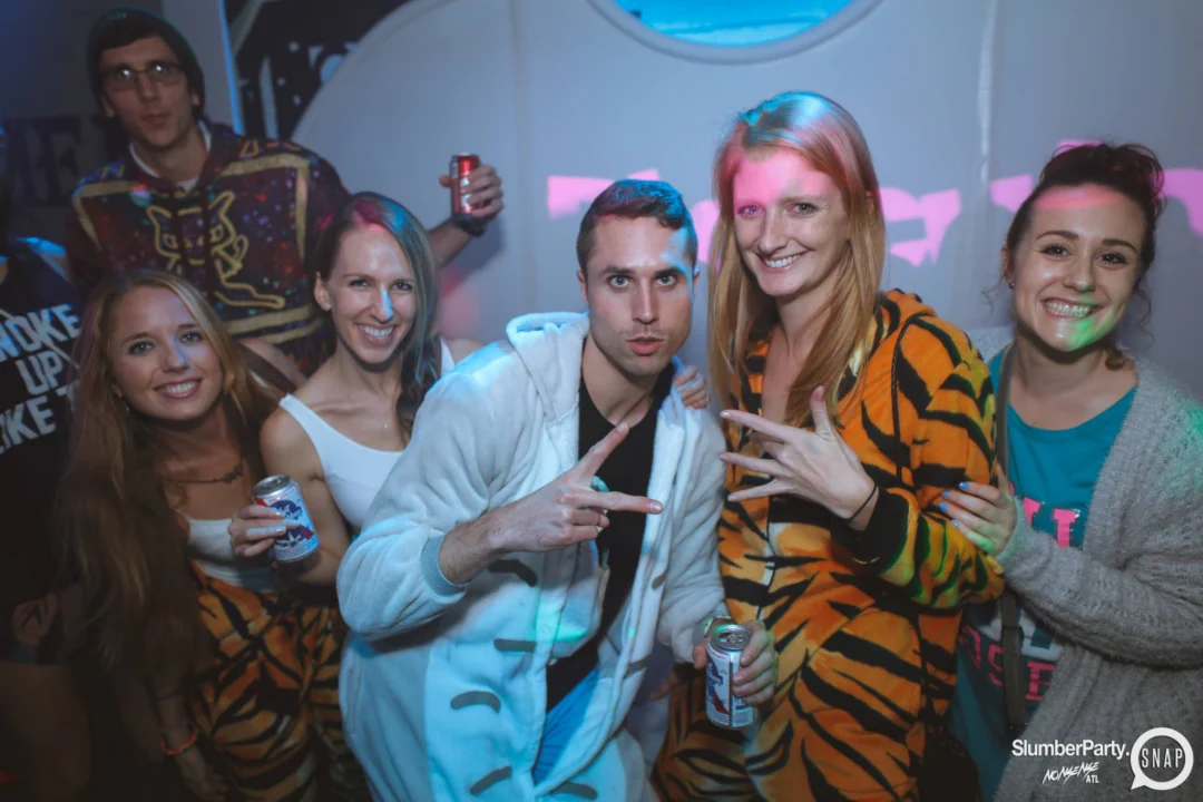 Nonsense EAV: SlumberPartyAtlanta put its jammies on and got ridiculous with us! Tag yourselves! 3rd Friday of every month. A new theme every month. "Atlanta's most ridiculous dance party" #nonsenseatlPhoto by Oh Snap Kid.