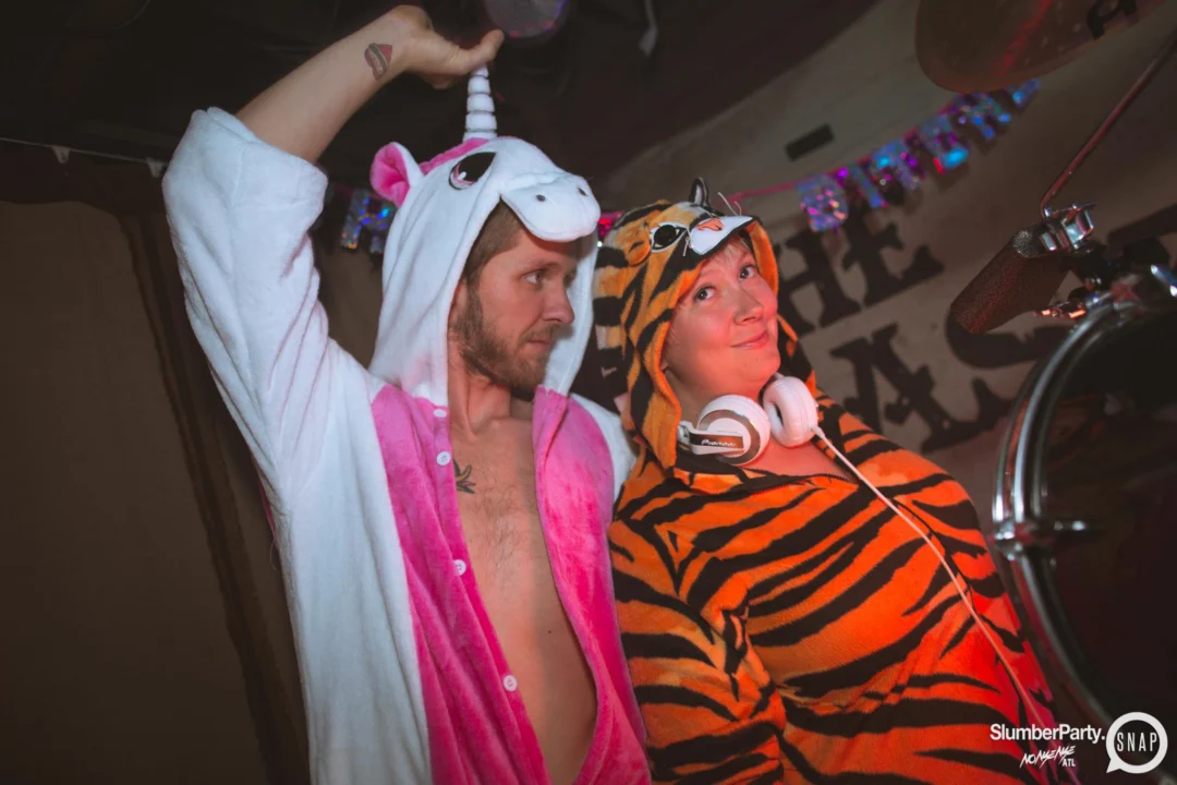 Nonsense EAV: SlumberPartyAtlanta put its jammies on and got ridiculous with us! Tag yourselves! 3rd Friday of every month. A new theme every month. "Atlanta's most ridiculous dance party" #nonsenseatlPhoto by Oh Snap Kid.