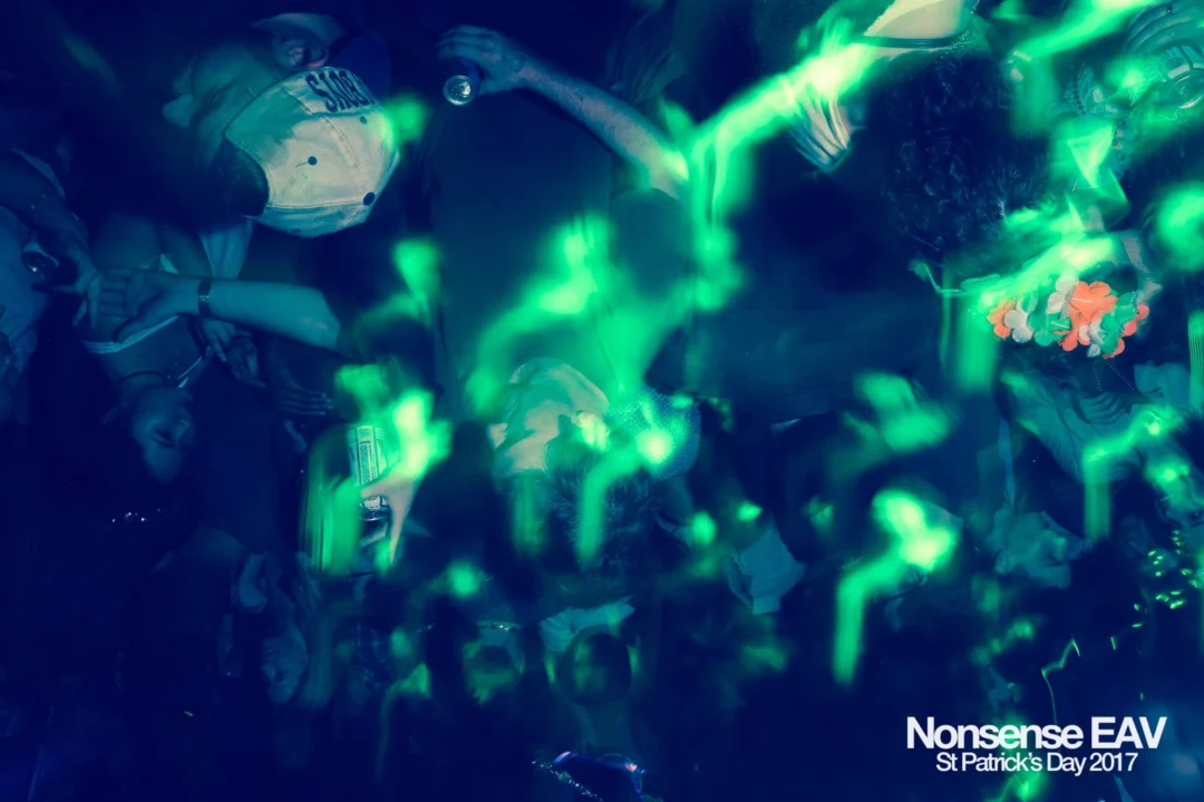 Nonsense EAV - St Pats 2017! It was so green! There was a giant rainbow and pot of gold! There was Dance Bunny sharing Lucky Charms! Crowd surfing leprechaun! Kimber was the DJ! 3rd Friday of Every Month at The Basement in East Atlanta.