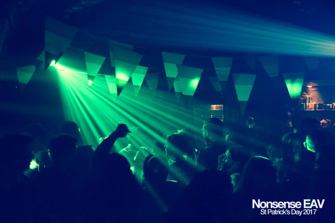 Nonsense EAV - St Pats 2017! It was so green! There was a giant rainbow and pot of gold! There was Dance Bunny sharing Lucky Charms! Crowd surfing leprechaun! Kimber was the DJ! 3rd Friday of Every Month at The Basement in East Atlanta.