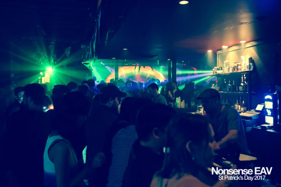 Nonsense EAV - St Pats 2017! It was so green! There was a giant rainbow and pot of gold! There was Dance Bunny sharing Lucky Charms! Crowd surfing leprechaun! Kimber was the DJ! 3rd Friday of Every Month at The Basement in East Atlanta.