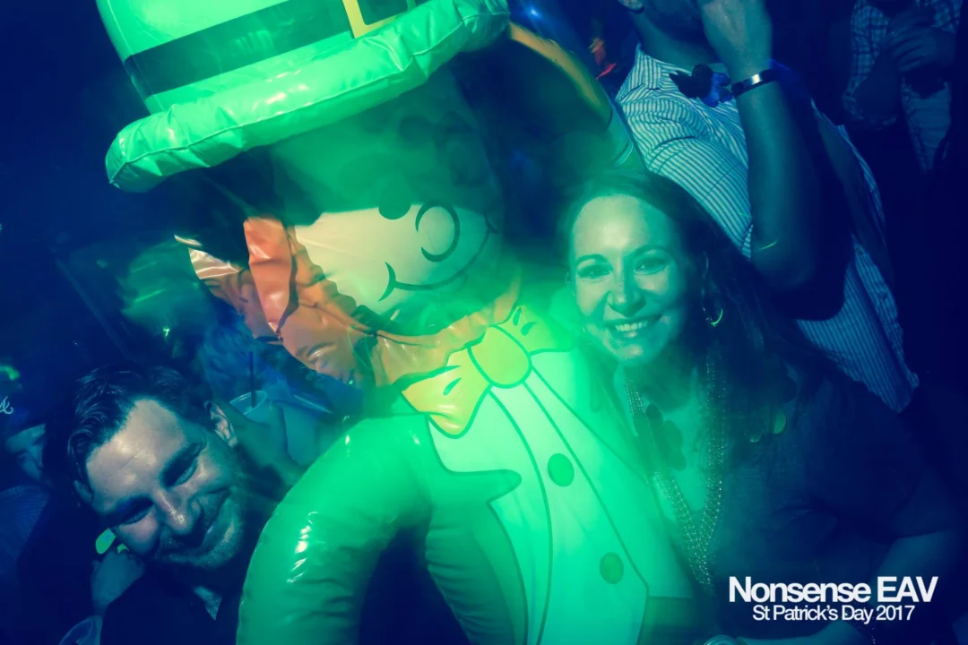 Nonsense EAV - St Pats 2017! It was so green! There was a giant rainbow and pot of gold! There was Dance Bunny sharing Lucky Charms! Crowd surfing leprechaun! Kimber was the DJ! 3rd Friday of Every Month at The Basement in East Atlanta.