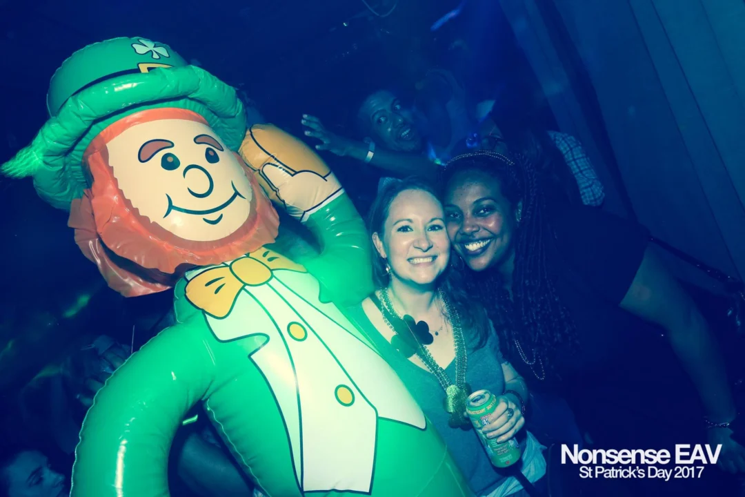 Nonsense EAV - St Pats 2017! It was so green! There was a giant rainbow and pot of gold! There was Dance Bunny sharing Lucky Charms! Crowd surfing leprechaun! Kimber was the DJ! 3rd Friday of Every Month at The Basement in East Atlanta.