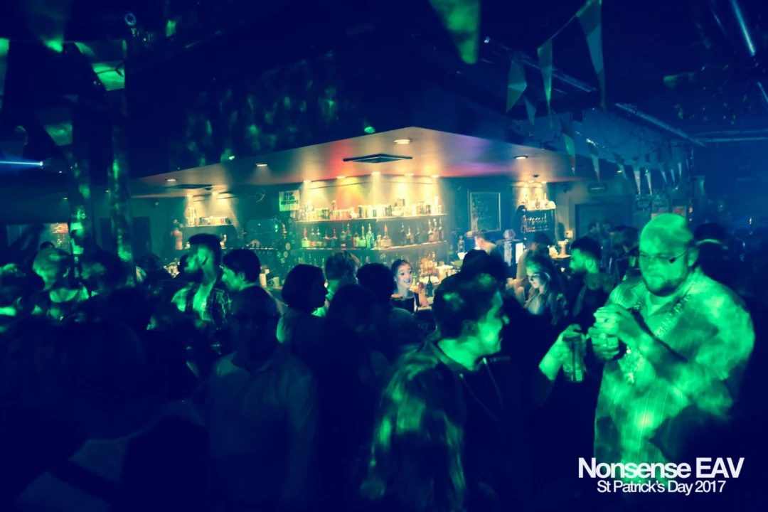 Nonsense EAV - St Pats 2017! It was so green! There was a giant rainbow and pot of gold! There was Dance Bunny sharing Lucky Charms! Crowd surfing leprechaun! Kimber was the DJ! 3rd Friday of Every Month at The Basement in East Atlanta.