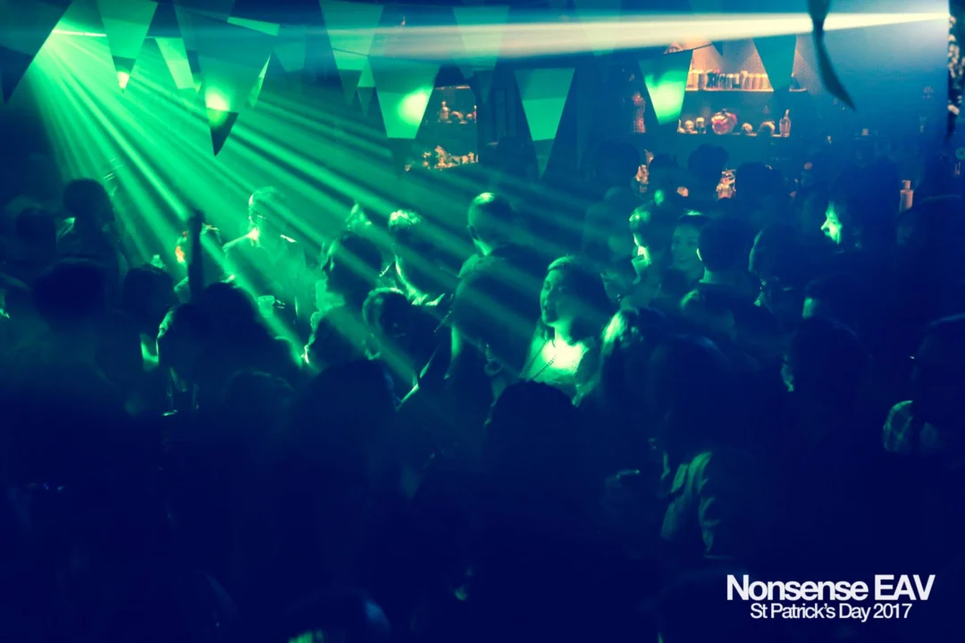 Nonsense EAV - St Pats 2017! It was so green! There was a giant rainbow and pot of gold! There was Dance Bunny sharing Lucky Charms! Crowd surfing leprechaun! Kimber was the DJ! 3rd Friday of Every Month at The Basement in East Atlanta.