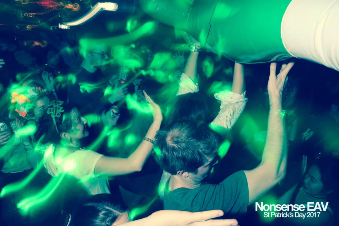 Nonsense EAV - St Pats 2017! It was so green! There was a giant rainbow and pot of gold! There was Dance Bunny sharing Lucky Charms! Crowd surfing leprechaun! Kimber was the DJ! 3rd Friday of Every Month at The Basement in East Atlanta.