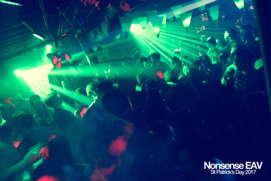 Nonsense EAV - St Pats 2017! It was so green! There was a giant rainbow and pot of gold! There was Dance Bunny sharing Lucky Charms! Crowd surfing leprechaun! Kimber was the DJ! 3rd Friday of Every Month at The Basement in East Atlanta.